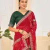 Jalnidhi Ful Patti Georgette with Embroidery Bandhani Saree Collection