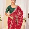 Jalnidhi Ful Patti Georgette with Embroidery Bandhani Saree Collection