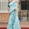 Kashvi White Queen Georgette Casual Wear Saree Collection
