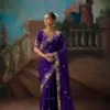 Kimora Kajal Fancy Thread Embroidered Work Designer Saree Collection