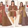 Malgudi Silk Vol 27 Cracle Silk Printed Uniform Saree Collection