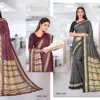 Malgudi Silk Vol 27 Cracle Silk Printed Uniform Saree Collection
