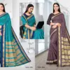 Malgudi Silk Vol 27 Cracle Silk Printed Uniform Saree Collection