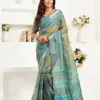 Meera 325 Linen Printed Ready to Wear Fancy Saree Collection