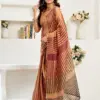 Meera 327 Linen Printed Ready to Wear Beautiful Saree Collection