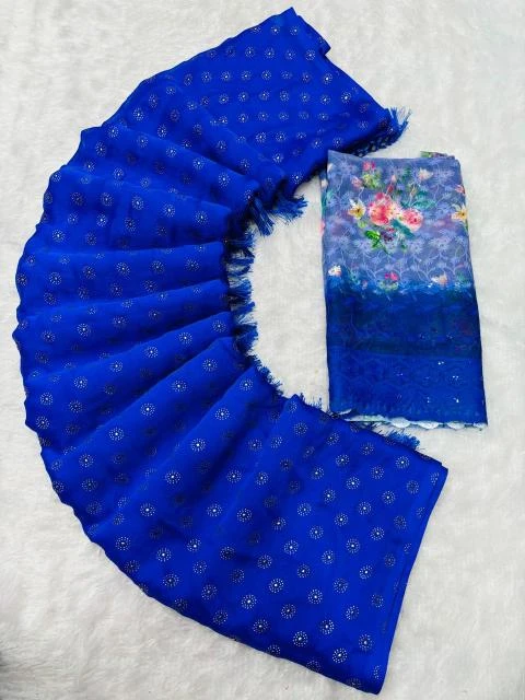 Moss 6237 Modal Crepe Embroidery Saree Collection