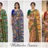 Multi Rangila Georgette Leheriya Printed Fancy Saree Collection