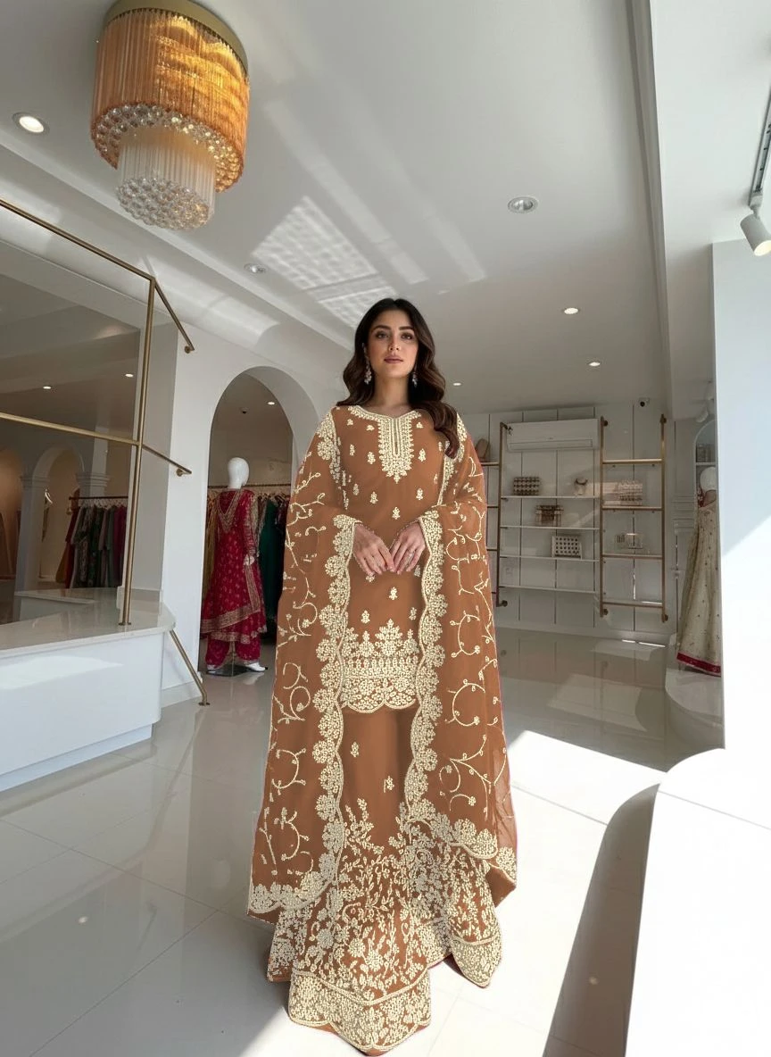 Rama Export Code-1141-D Pure Gmy Silk Wholesale Readymade Pakistani Suit Collection