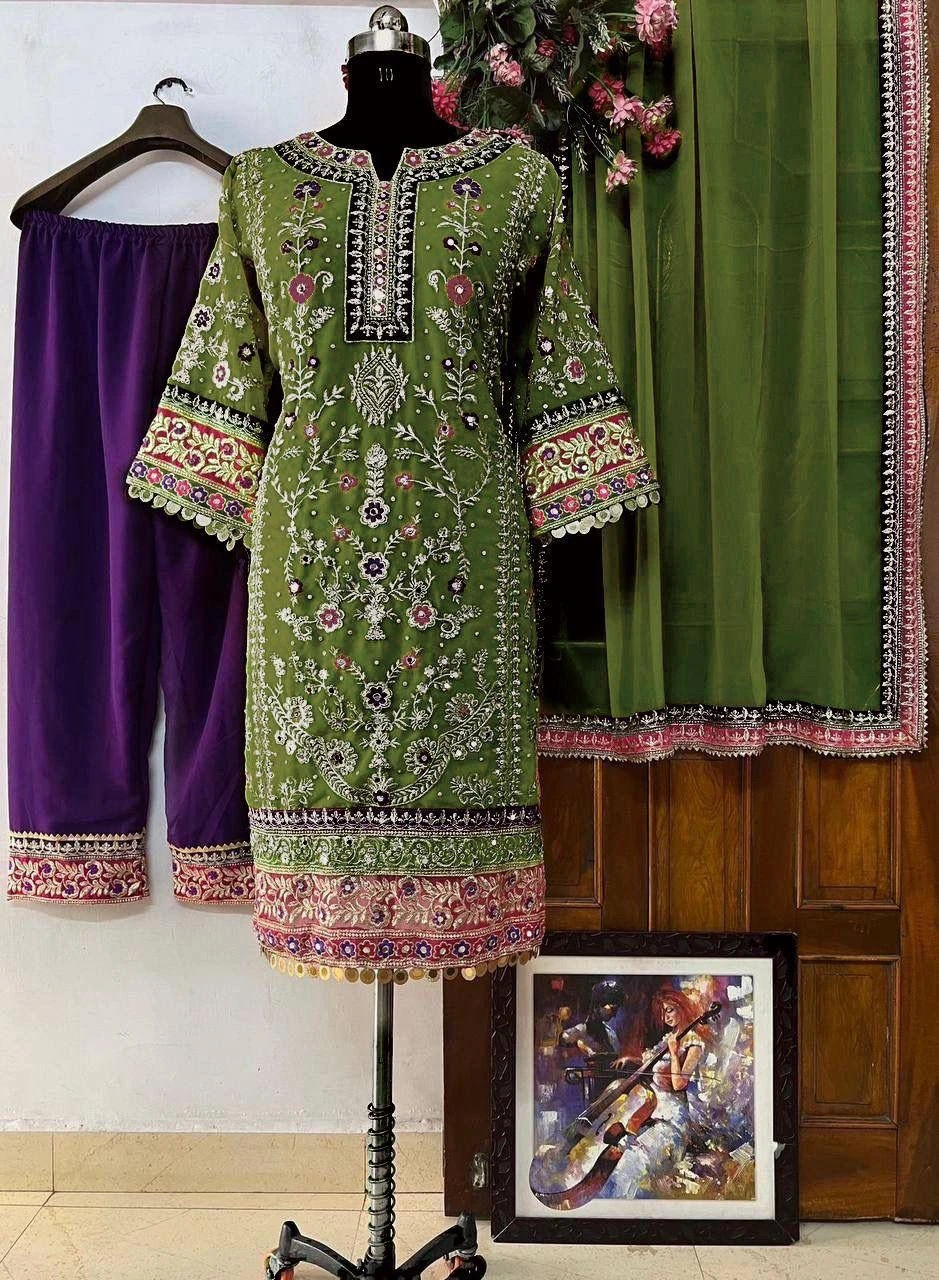 Rama Export Code-1197-C Heavy Georgette Wholesale Readymade Pakistani Suit Collection