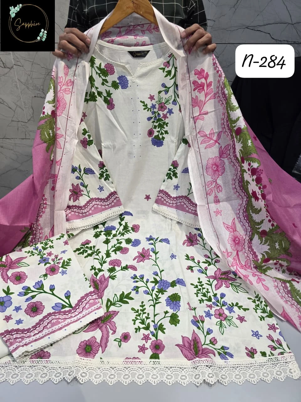 Sapphire Agha Noorani-284 Pure Lawn Wholesale Readymade Pakistani Suit Collection