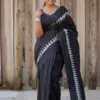 Scmg Shweta Linen Woven Ikkat Saree Collection