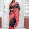 Scmg Shweta Linen Woven Ikkat Saree Collection