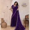 Sethnic Swayam Metallic Velvet Sequence Zari Work Saree Collection