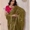Sethnic Swayam Metallic Velvet Sequence Zari Work Saree Collection