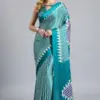 Sf Temple Japan Satin Ajrakh Printed Fancy Saree Collection