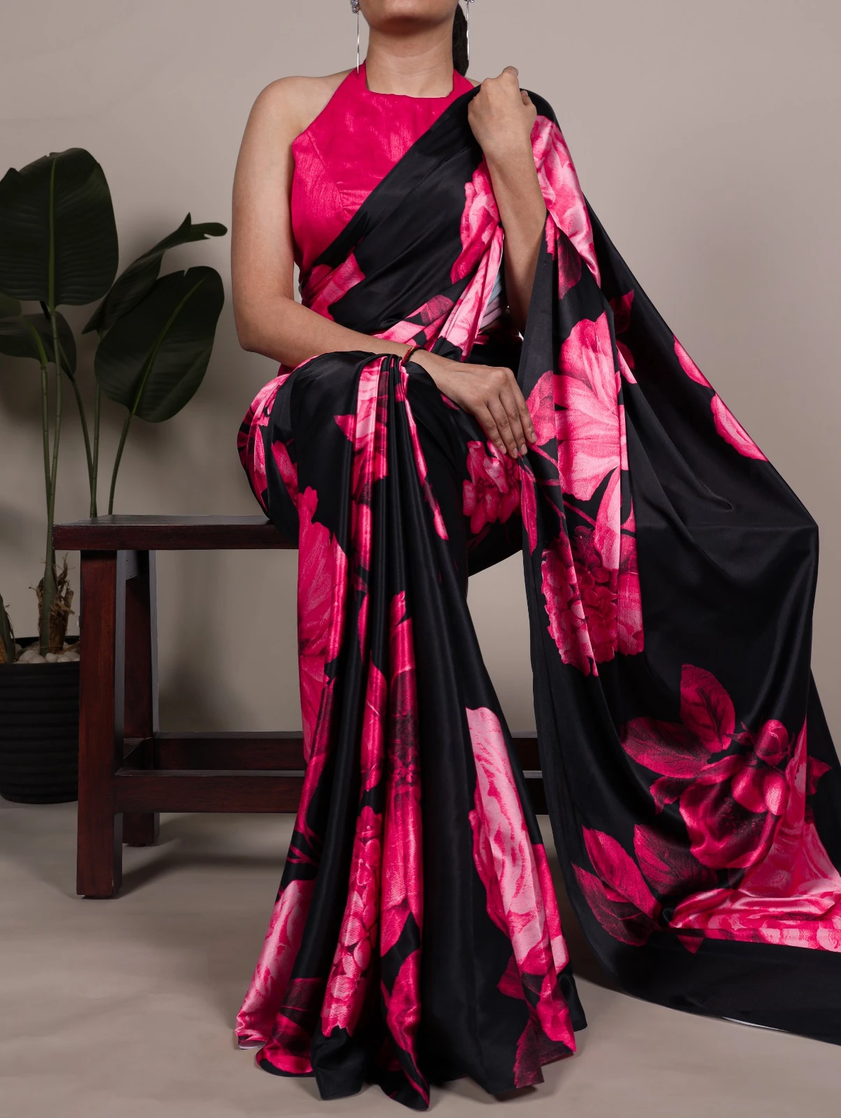 Taraa L 7027 Satin Silk Floral Printed Beautiful Saree Collection