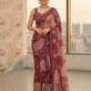 Vt 821 T Soft Tabby Organza Sequence Saree