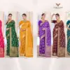 Zarkaashi Vishruti Katan Silk Festival Wear Saree Collection