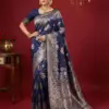 Ast Aadya Silk Vol 1 Silk Blend with Tassels Work Festive Wear Saree Collection