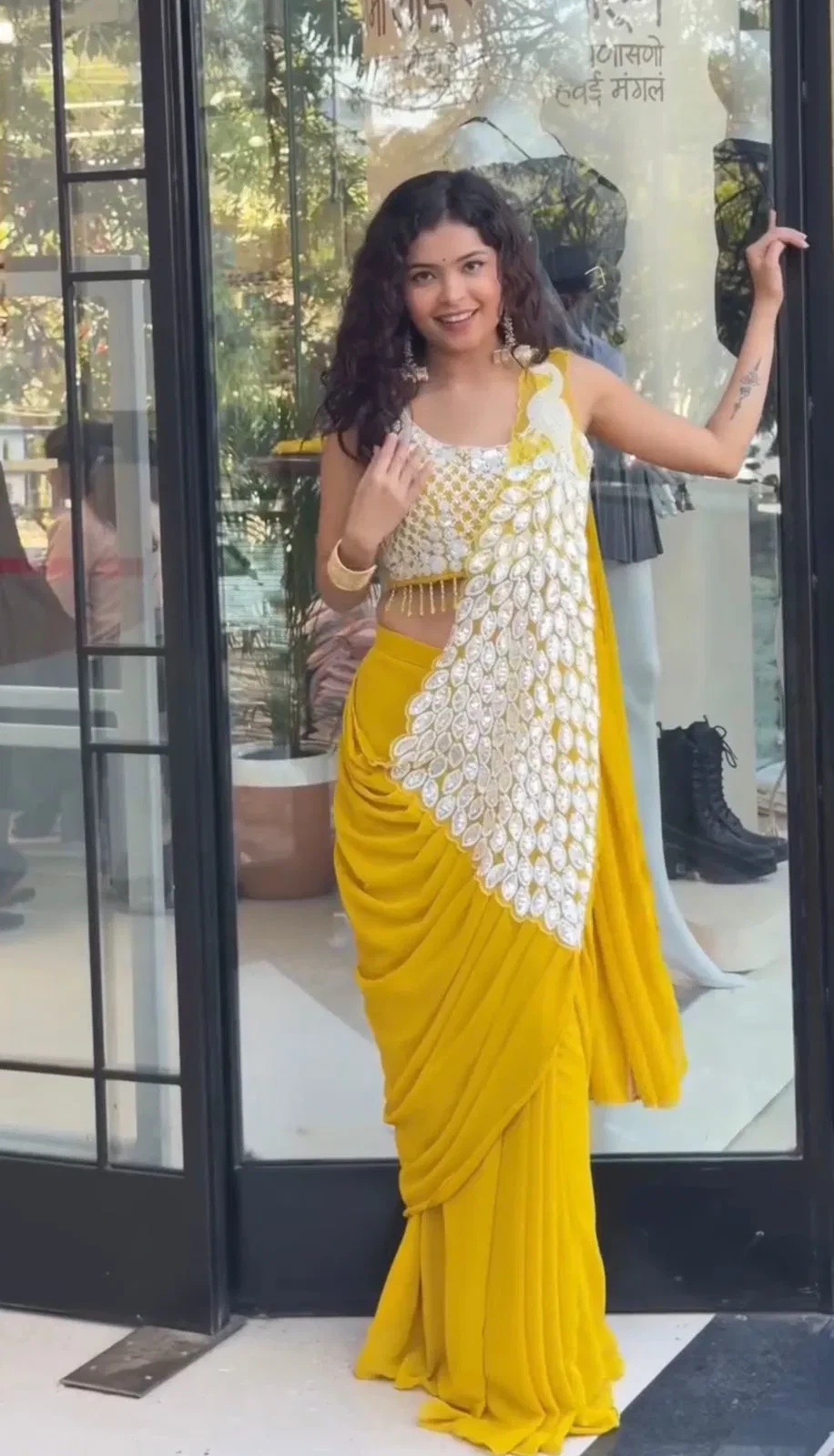 Bt 7141 Faux Georgette Ready to Wear Stylish Sareee