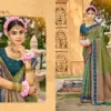 Bunawat Lazrre Silk Sangam Prints Soft Silk Woven Work Traditional Saree Collection