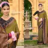 Bunawat Lazrre Silk Sangam Prints Soft Silk Woven Work Traditional Saree Collection