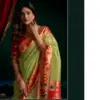 Gobuni Seerat Tissue Paithani with Lotus Zari Border Saree Collection