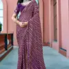 Kashvi Saraswati Dull Moss Brasso with Work Saree Collection