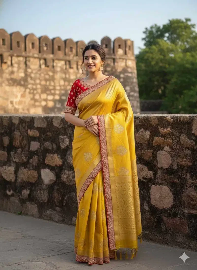 Kc 210 Soft Flowing Pure Dola Silk Saree Festival Collection