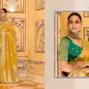 Kimora Rajmahal Banarasi Silk Border Work Festival Wear Saree Collection