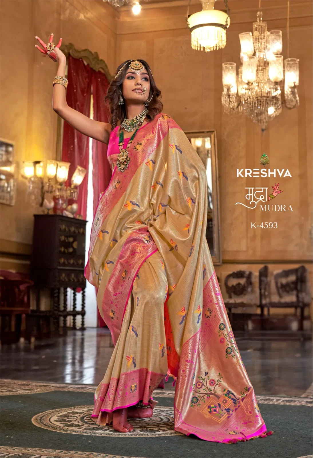 Kreshva Mudra Silk Organza Designer Festival Wear Saree Collection
