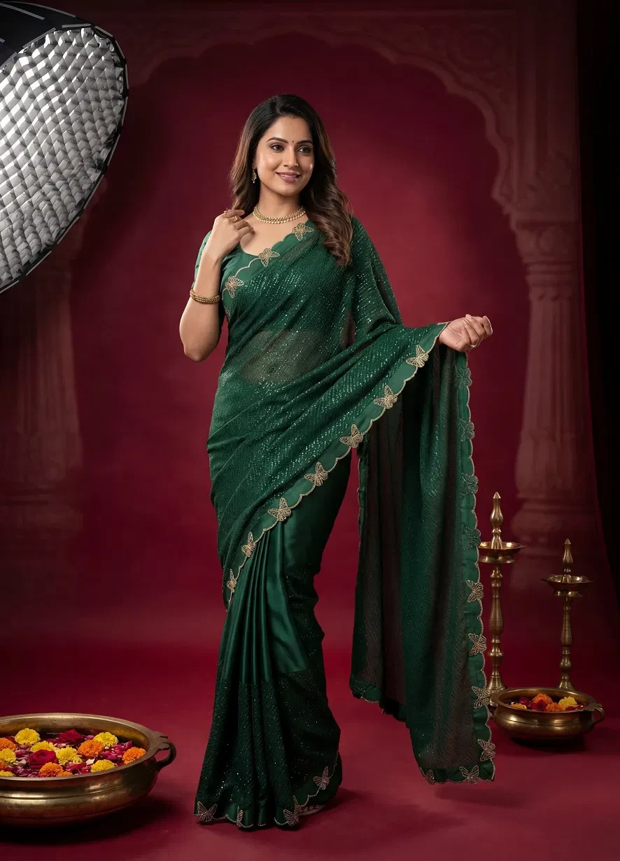 Mahek 210 Georgette Siroski Work Saree Collection