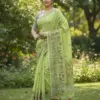 Mahek 211 Linen Cotton Festival Wear Embroidery Saree Collection