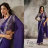 Mahotsav Selene Organza Silk with Embroidery Ready to Wear Saree