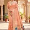 Mb 1101 Organza Silk Woven Butti Motifs Saree Collection