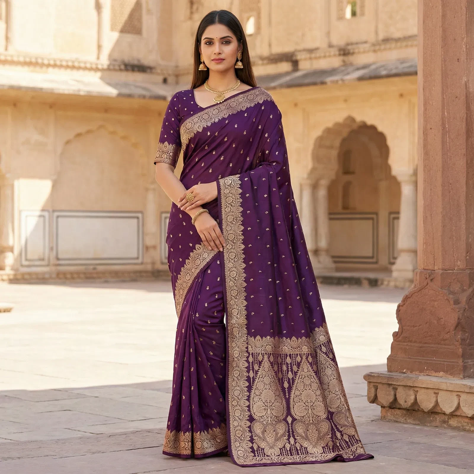 Mb 1131 Banarasi Silk Zari Weaving Saree Collection