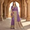 Mb 12 Satin Golden Butta Motifs Festival Saree Collection