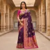 Mb 50 Pasmina Paithani Silk Paisley Work Saree Collection