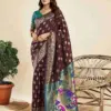 P 207 Silk Woven Work Traditional Wear Saree Collection