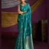 Rajtex Kanthkala Indigo Satin Silk Festival Wear Saree Collection