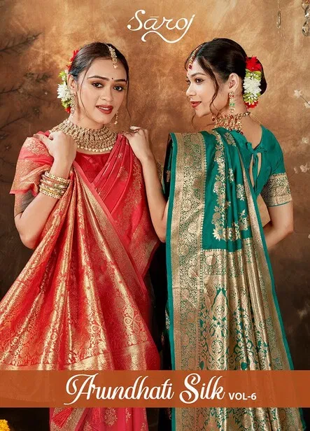 Saroj Arundhati Silk Vol 6 Rich Pallu Festival Wear Stylish Saree