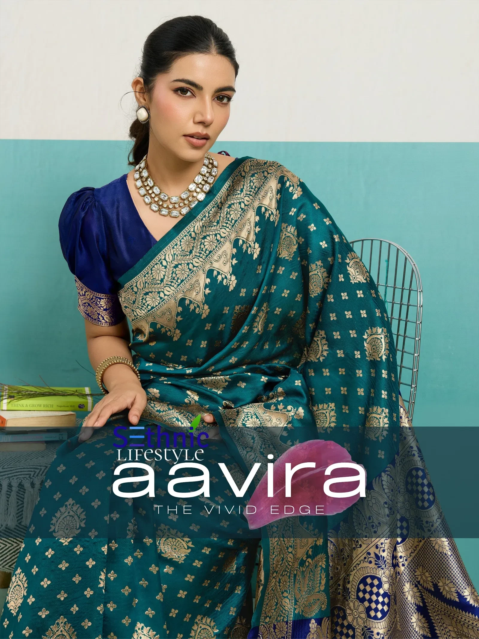 Sethnic Aavira Banarasi Silk with Zari Work Festival Wear Saree Collection