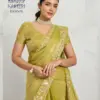 Sethnic Kaaya Verve Chiffon Velvet with Embroidered Saree Collection