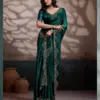 Sethnic Luminah Velvet Satin with Zarkan Border Party Wear Saree Collection