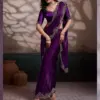 Sethnic Luminah Velvet Satin with Zarkan Border Party Wear Saree Collection