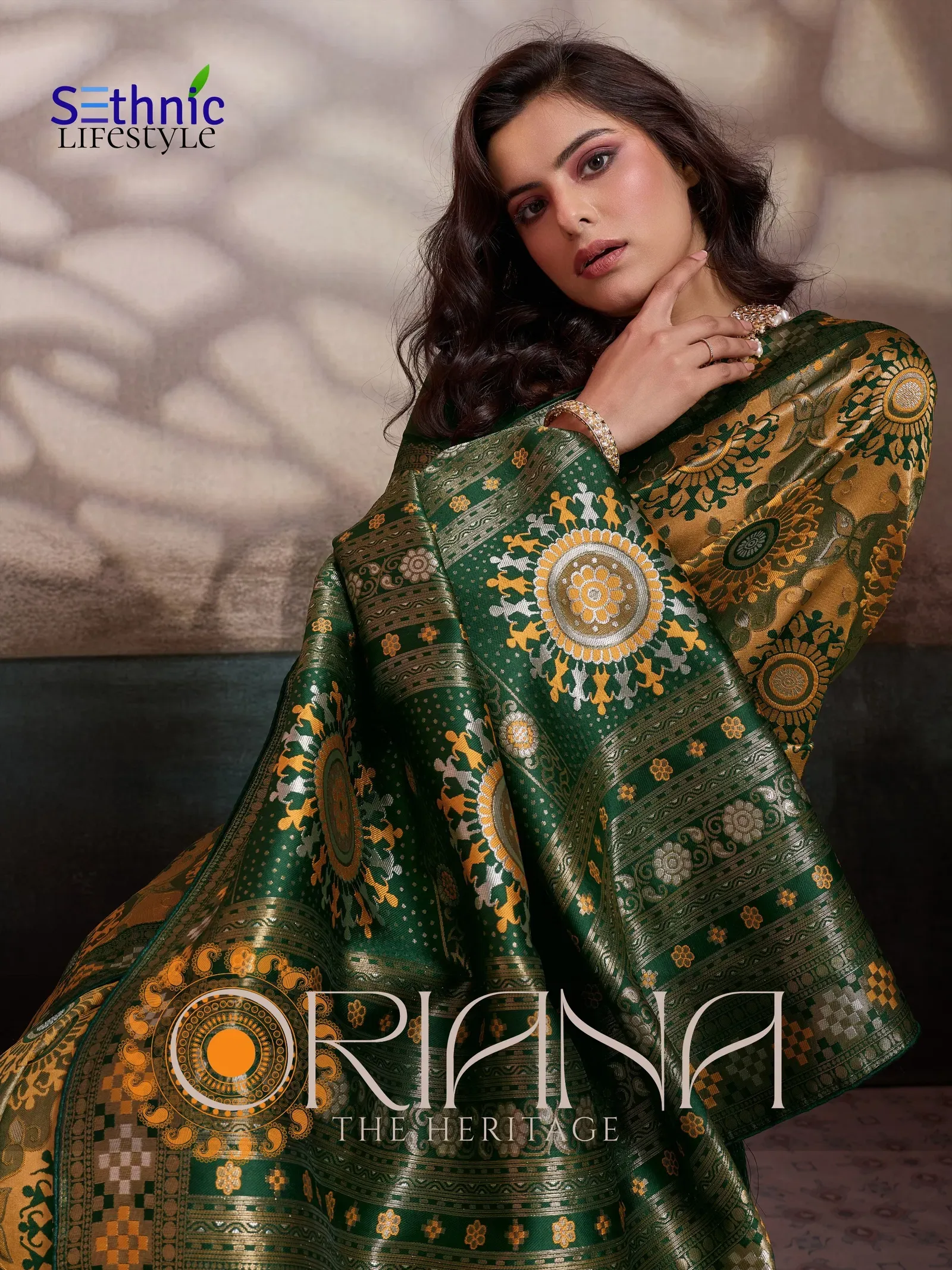 Sethnic Oriana Silk Meenakari Work Traditional Wear Saree Collection