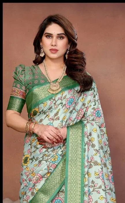 Shc Axita Vol 1 Premium Cotton Silk Kalamkari Printed Saree Collection