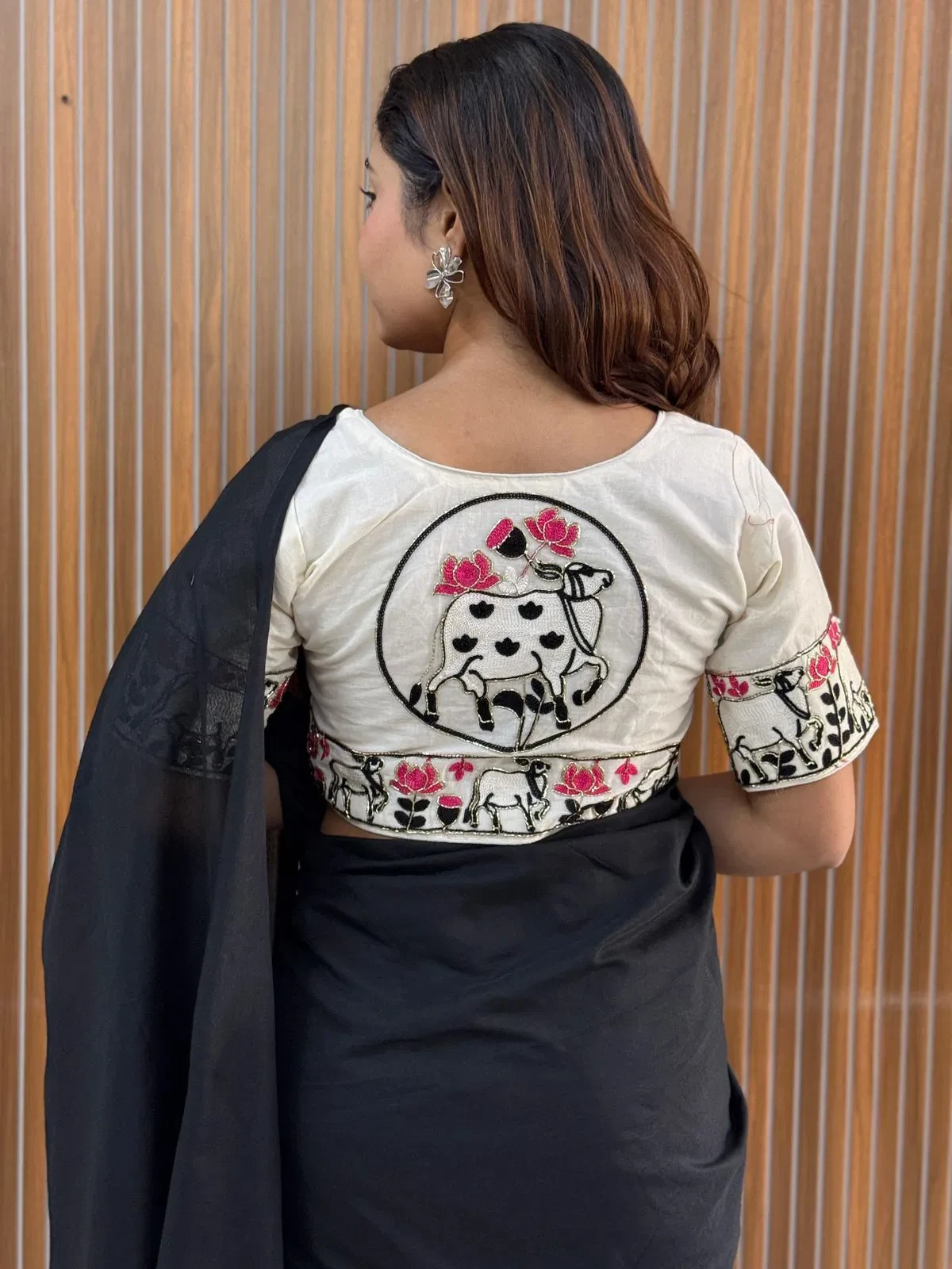 Shree Nath Vol 1 Khadi Cotton Saree Blouse with Handwork Collection