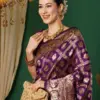 Sm 9017 Gajri Silk Woven Work Saree Collection