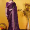 Swarosk Delta Paan Lycra with Lace Border Party Wear Saree Collection